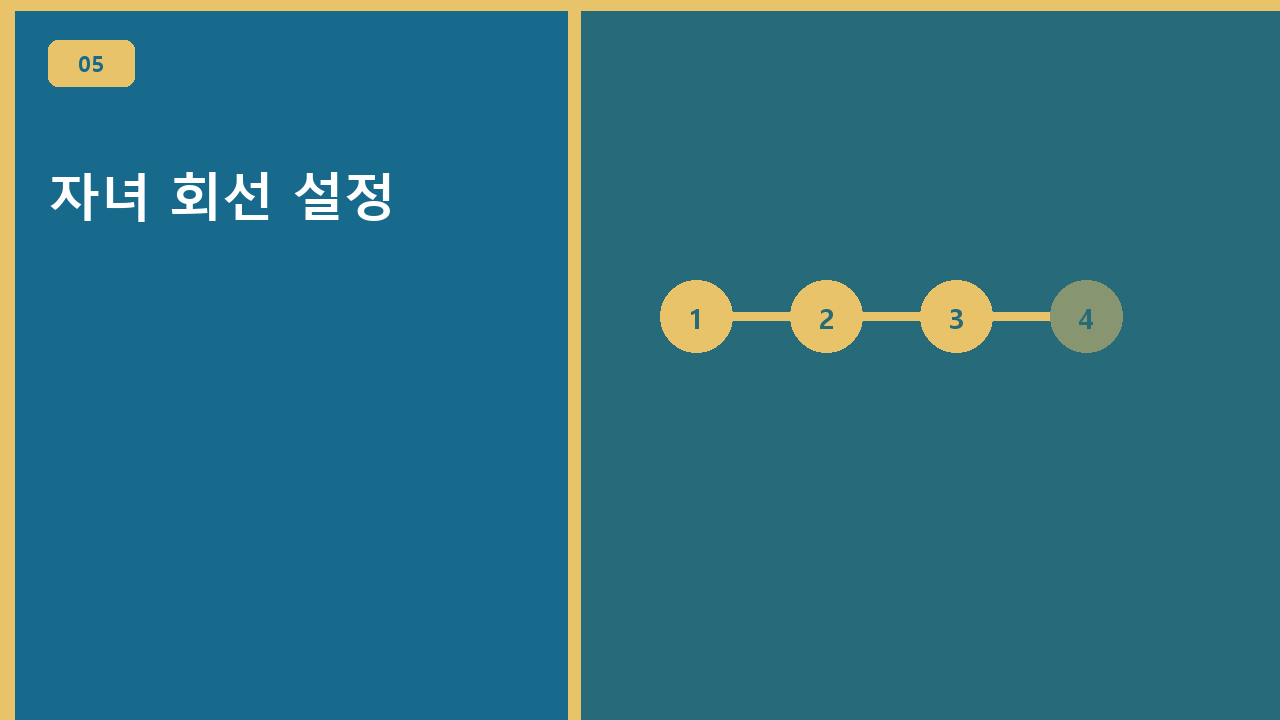 자녀 회선 설정